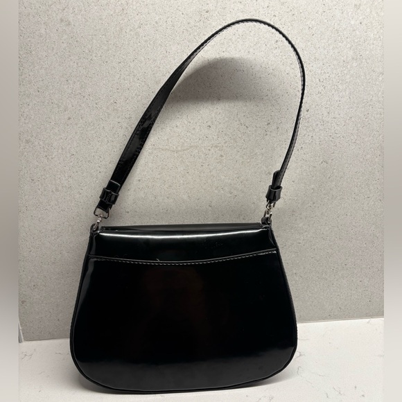 Prada small cleo brushed leather shoulder bag with flap (black) - Picture 2 of 10